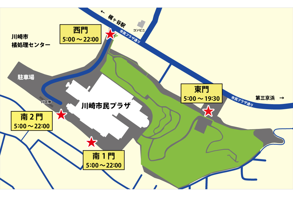 (画像)開門・閉門時間マップ