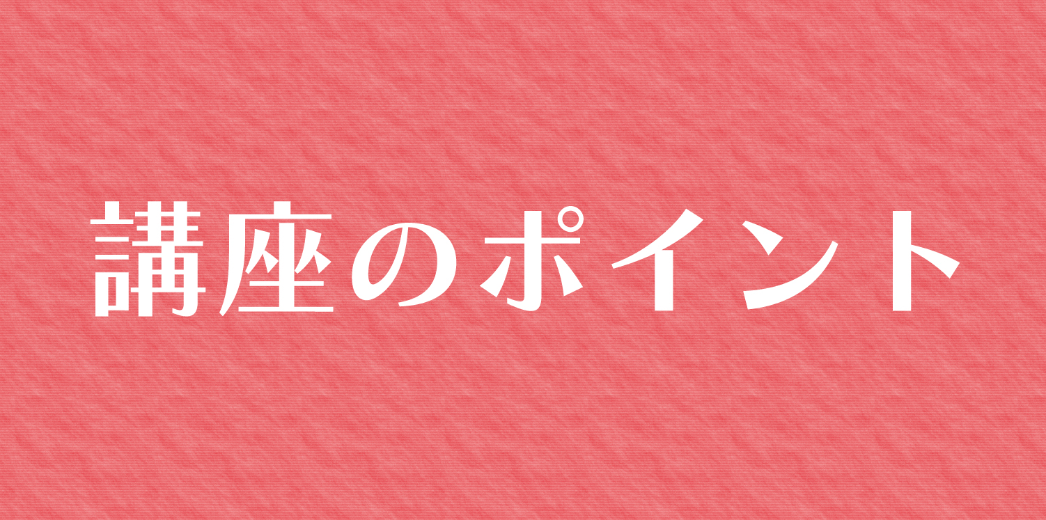 画像　講座のポイント